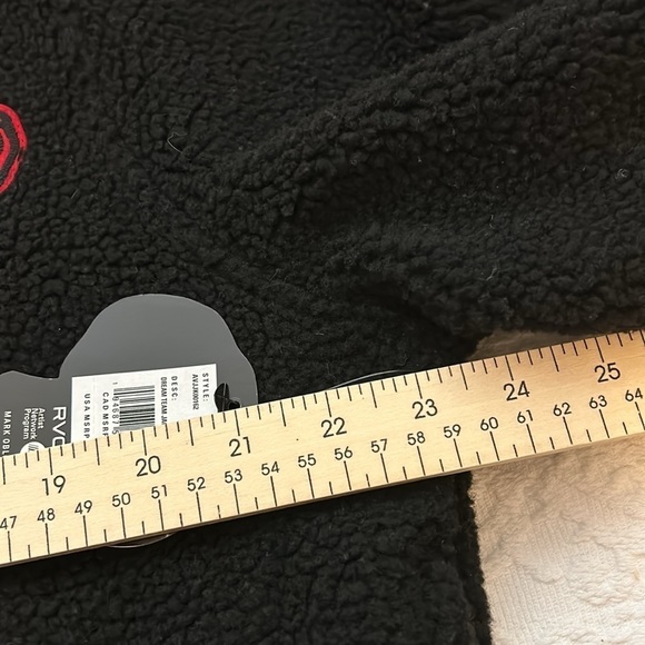 NWT RVCA Dream Team Bomber Jacket, black with rainbow, women’s size Medium, - Picture 11 of 12